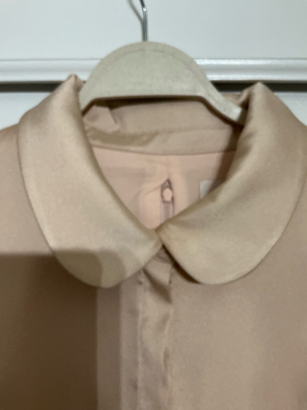 Gal Meets Glam Blush Pink Belted Peter Pan Collar Midi Dress - Picture 3 of 6